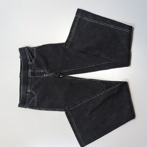 Black Flare Pull-on Jeans